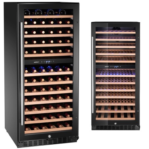 
2 zonų vyno šaldytuvas 124 buteliams, 265 l, 570x595x1400 mm
