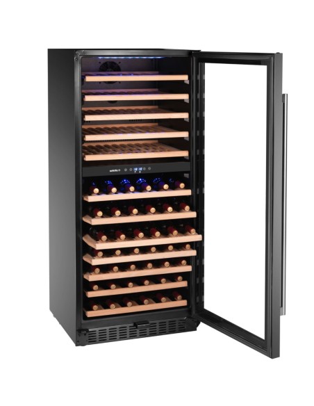 
2 zonų vyno šaldytuvas 124 buteliams, 265 l, 570x595x1400 mm
