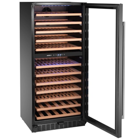 
2 zonų vyno šaldytuvas 124 buteliams, 265 l, 570x595x1400 mm

