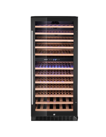 
2 zonų vyno šaldytuvas 124 buteliams, 265 l, 570x595x1400 mm

