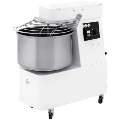 
Spiralinis maišytuvas su fiksuotu dubeniu, 2 greičiai, 56 kg/ val., 22 l, 400 V, 1100 W

