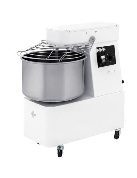 
Spiralinis maišytuvas su fiksuotu dubeniu, 2 greičiai, 88 kg/ val., 32 l, 400 V, 1700 W
