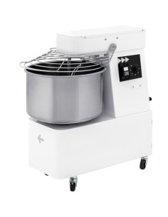 
Spiralinis maišytuvas su fiksuotu dubeniu, 2 greičiai, 128 kg/ val., 48 l, 400 V, 2200 W
