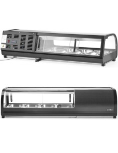 
Šaldomas vitrinos tipo indas sušiams 4x GN 1/ 3 LED 0-12 C 190 W
