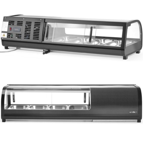 
Šaldomas vitrinos tipo indas sušiams 4x GN 1/ 3 LED 0-12 C 190 W
