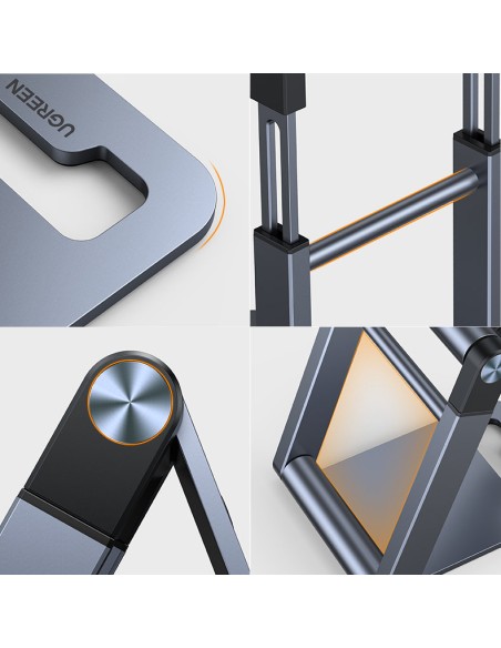 Sulankstomas stovas išmaniųjų telefonų stovas pilkas telefono stovas Sulankstomas stovas išmaniųjų telefonų stovas pilkas telefono stovas