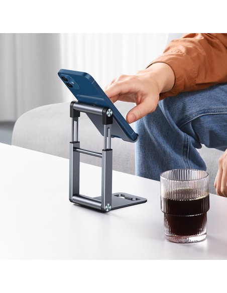 Sulankstomas stovas išmaniųjų telefonų stovas pilkas telefono stovas Sulankstomas stovas išmaniųjų telefonų stovas pilkas telefono stovas