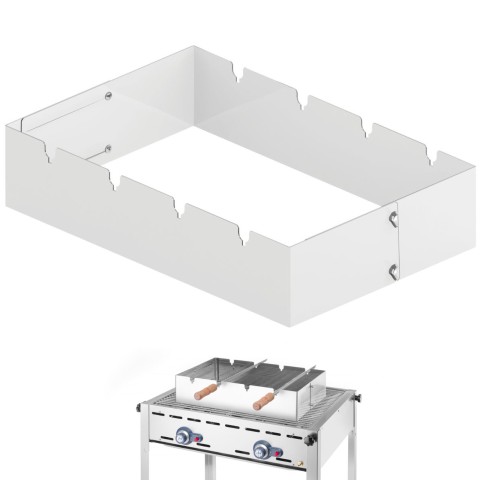 
Stačiakampis Churrasco iešmelių kepimo antgalis 530x350x117 mm
