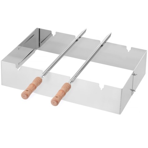 
Stačiakampis Churrasco iešmelių kepimo antgalis 530x350x117 mm
