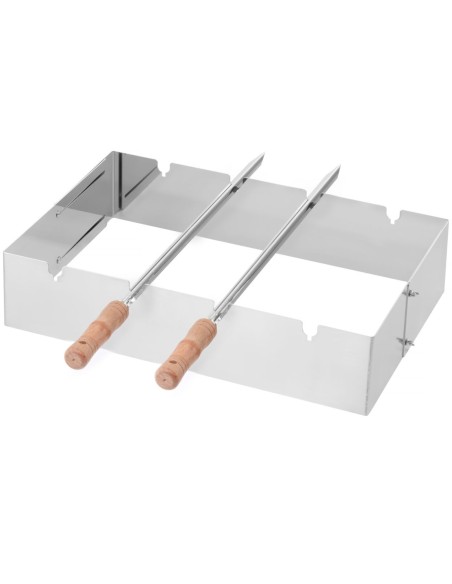 
Stačiakampis Churrasco iešmelių kepimo antgalis 530x350x117 mm
