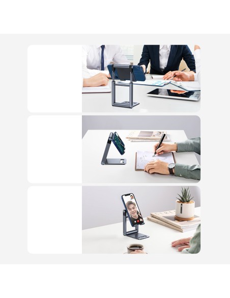 Sulankstomas stovas išmaniųjų telefonų stovas pilkas telefono stovas Sulankstomas stovas išmaniųjų telefonų stovas pilkas telefono stovas