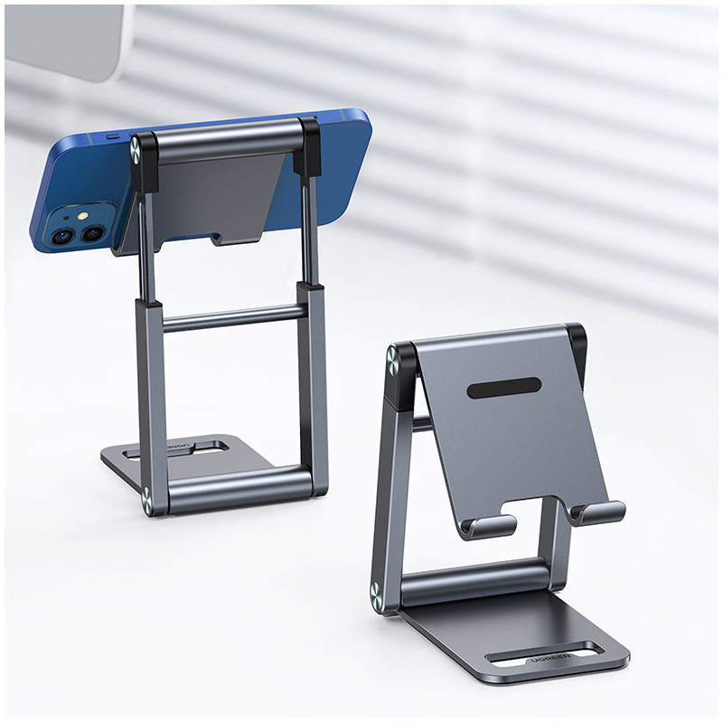 Sulankstomas stovas išmaniųjų telefonų stovas pilkas telefono stovas