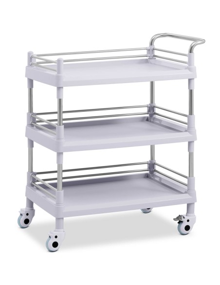 Kosmetinių procedūrų laboratorinis vežimėlis su 3 lentynomis 83 x 51 x 100 cm Kosmetinių procedūrų laboratorinis vežimėlis su 3 lentynomis 83 x 51 x 100 cm