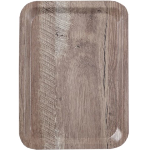 
Stačiakampis neslystantis serviravimo padėklas 370x530 mm - tamsios medienos
