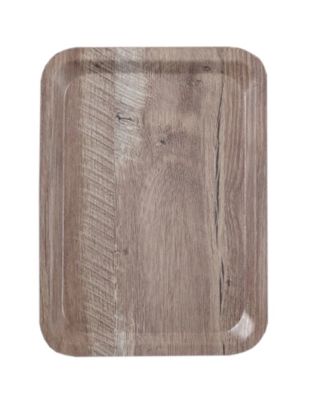 
Stačiakampis neslystantis serviravimo padėklas 370x530 mm - tamsios medienos
