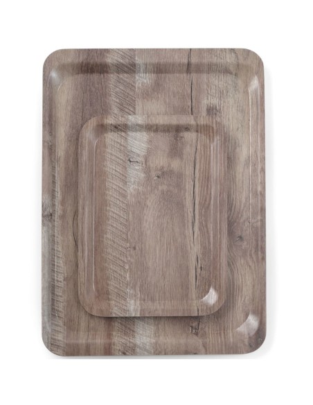 
Stačiakampis neslystantis serviravimo padėklas 370x530 mm - tamsios medienos
