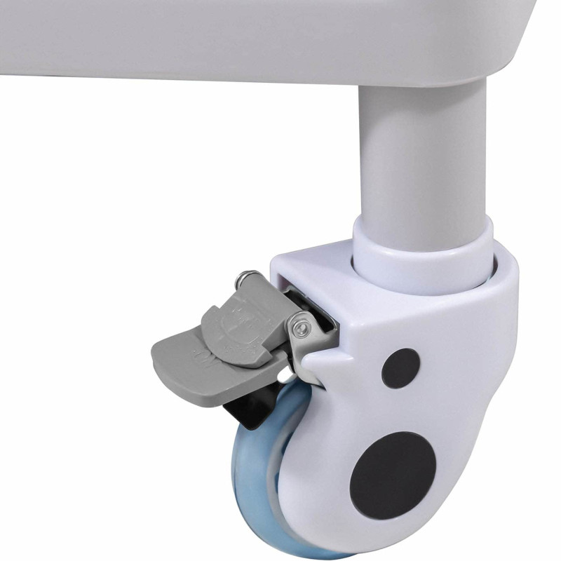 Kosmetinių procedūrų laboratorinis vežimėlis 3 lentynos 1 stalčius 72 x 65 x 99 cm 30 kg