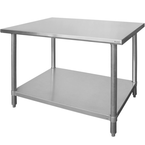 
Budget Line varžtais tvirtinamas centrinis stalas su lentyna – 160x60x85 cm

