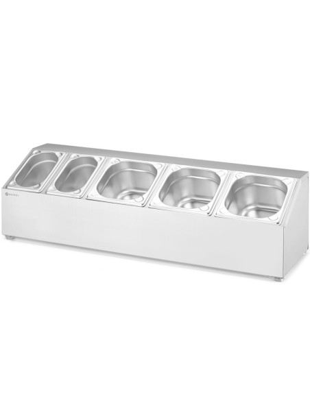 
Plieninis stovas maisto konteineriams 3x GN 1/ 6 2x GN 1/ 9

