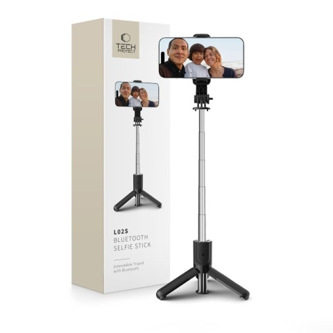 
Asmenukių lazda su „Bluetooth“ trikoju iki 72 cm - juoda
