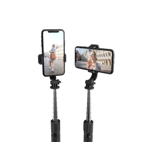 
Asmenukių lazda su „Bluetooth“ trikoju iki 72 cm - juoda
