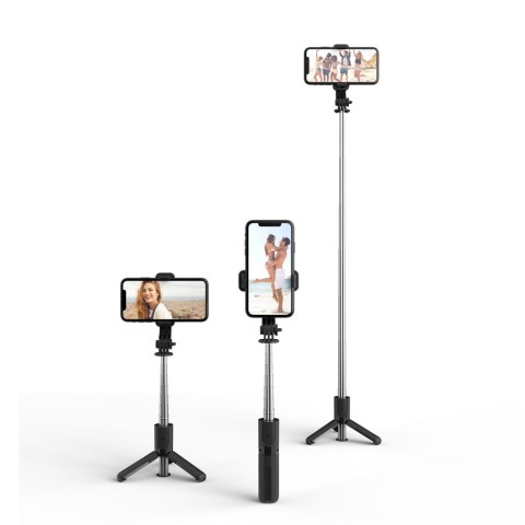 
Asmenukių lazda su „Bluetooth“ trikoju iki 72 cm - juoda
