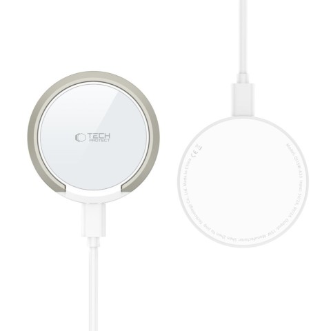 
Indukcinis įkroviklis su stovu, USB-A - USB-C MagSafe laidas - baltas
