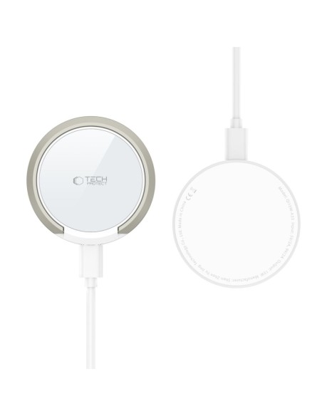 
Indukcinis įkroviklis su stovu, USB-A - USB-C MagSafe laidas - baltas
