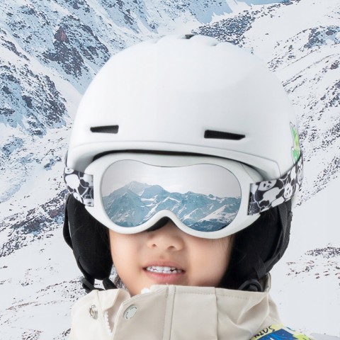 
„Panda UV400“ vaikų slidinėjimo akiniai – juodi ir balti
