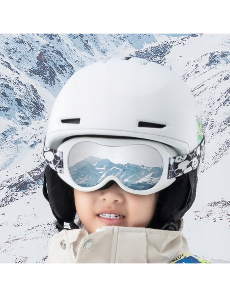 
„Panda UV400“ vaikų slidinėjimo akiniai – juodi ir balti
