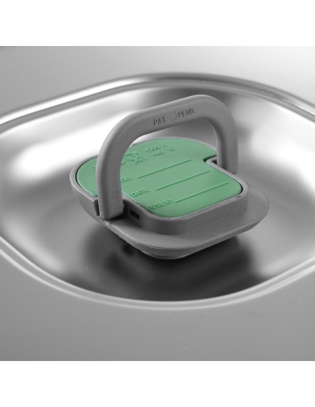 GN konteinerio dangtelis su spalvotais spaustukais Haccp GN1/4 265x162mm nerūdijantis plienas - Hendi 805244