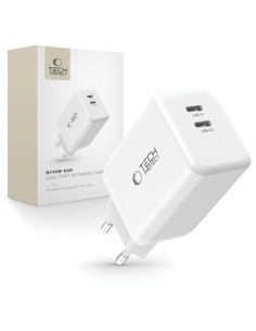 
NC45W-GAN 2x USB-C 45W sieninis įkroviklis – baltas
