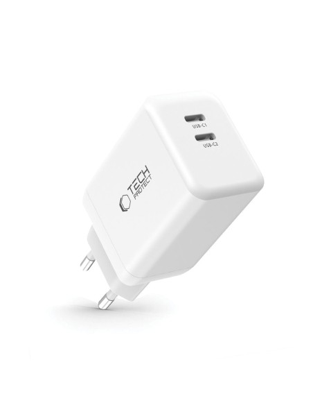 
NC45W-GAN 2x USB-C 45W sieninis įkroviklis – baltas

