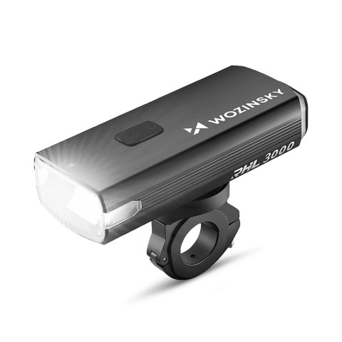 
Priekinis dviračio žibintas su USB-C laidu, 3000 lm – juodas
