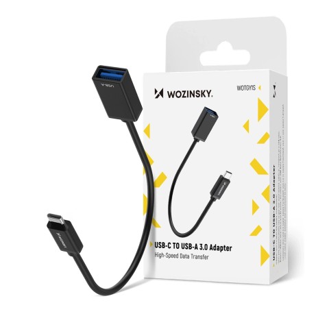 
USB-C (kištukas) - USB-A (lizdas) OTG adapteris - juodas
