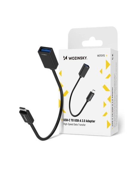 
USB-C (kištukas) - USB-A (lizdas) OTG adapteris - juodas
