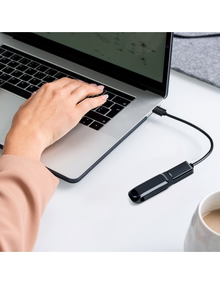 
USB-C (kištukas) - USB-A (lizdas) OTG adapteris - juodas
