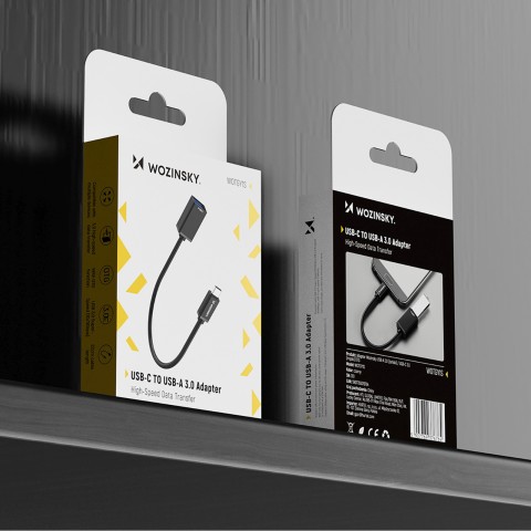 
USB-C (kištukas) - USB-A (lizdas) OTG adapteris - juodas
