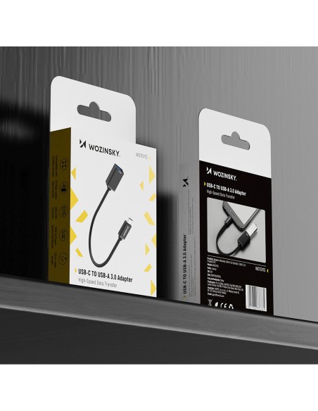 
USB-C (kištukas) - USB-A (lizdas) OTG adapteris - juodas
