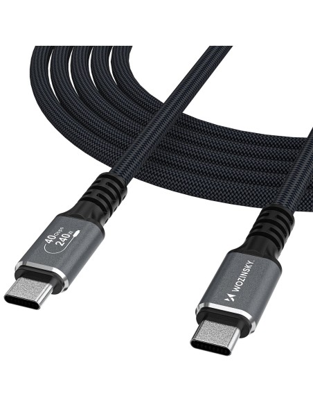 
„Thunderbolt 4“ USB-C laidas 240 W 4K 1 m – juodas
