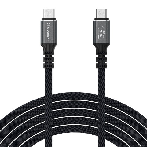 
„Thunderbolt 4“ USB-C laidas 240 W 4K 1 m – juodas
