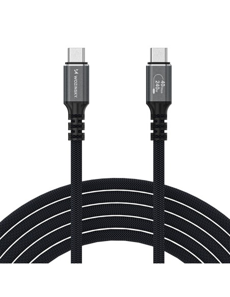 
„Thunderbolt 4“ USB-C laidas 240 W 4K 1 m – juodas
