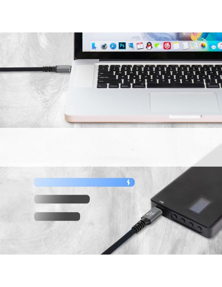 
„Thunderbolt 4“ USB-C laidas 240 W 4K 1 m – juodas
