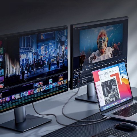 
„Thunderbolt 4“ USB-C laidas 240 W 4K 1 m – juodas
