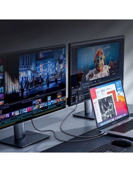 
„Thunderbolt 4“ USB-C laidas 240 W 4K 1 m – juodas
