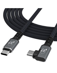 
„Thunderbolt 4“ USB-C 240 W 4K 1 m kampinis kabelis – juodas
