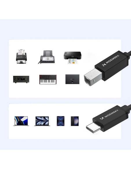 
Spausdintuvo ir skenerio laidas USB-B - USB-C 1m - juodas
