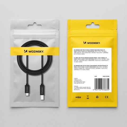 
Spausdintuvo ir skenerio laidas USB-B - USB-C 1m - juodas
