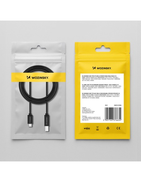 
Spausdintuvo ir skenerio laidas USB-B - USB-C 1m - juodas
