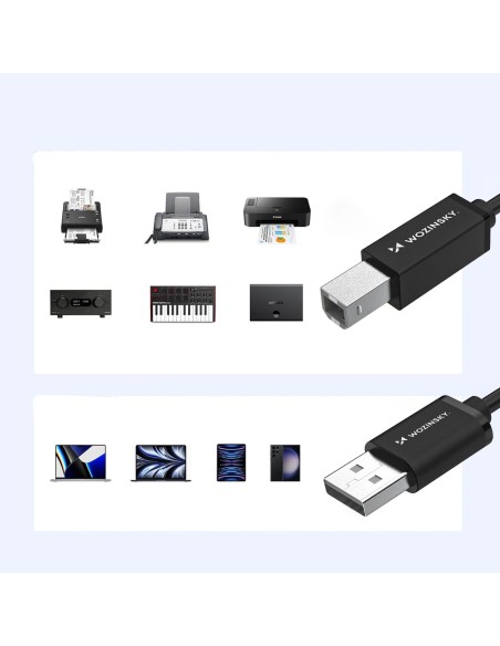 
Spausdintuvo ir skenerio laidas USB-B - USB-A 480Mb/ s 2m - juodas
